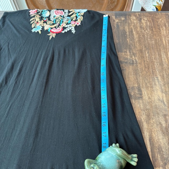 Anthropologie CAITE JULES Black Knit Embroidered Maxi High Low Dress! NEW! Sm - Picture 9 of 11